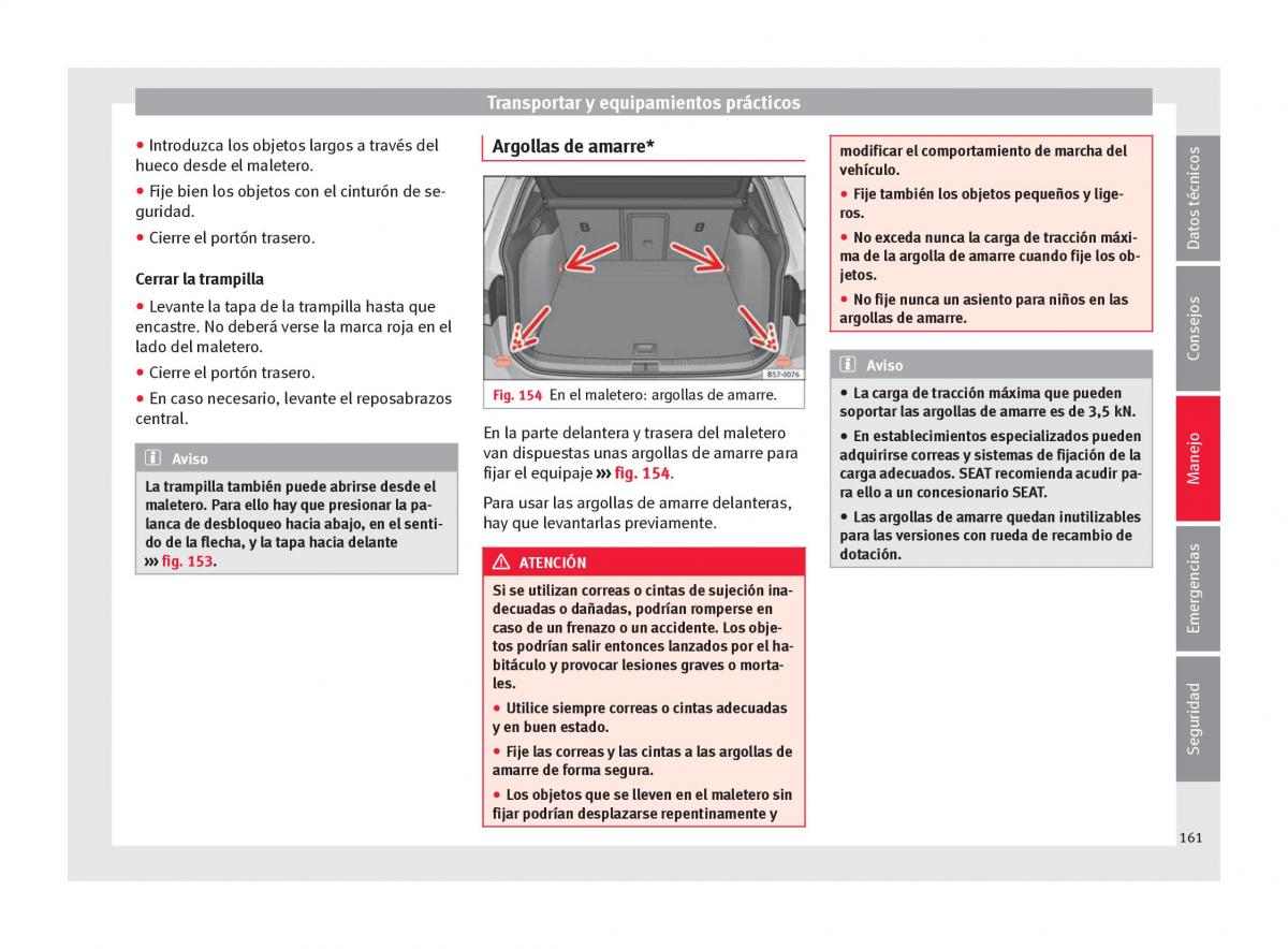 Seat Ateca manual del propietario / page 163