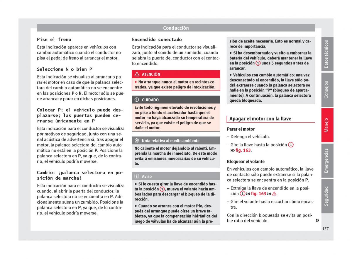 Seat Ateca manual del propietario / page 179