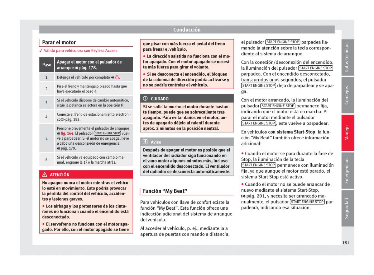 Seat Ateca manual del propietario / page 183