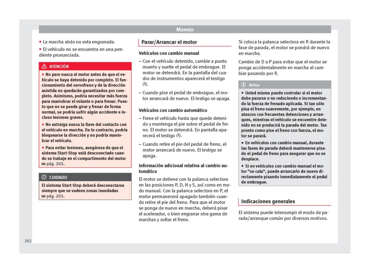 Seat Ateca manual del propietario / page 204