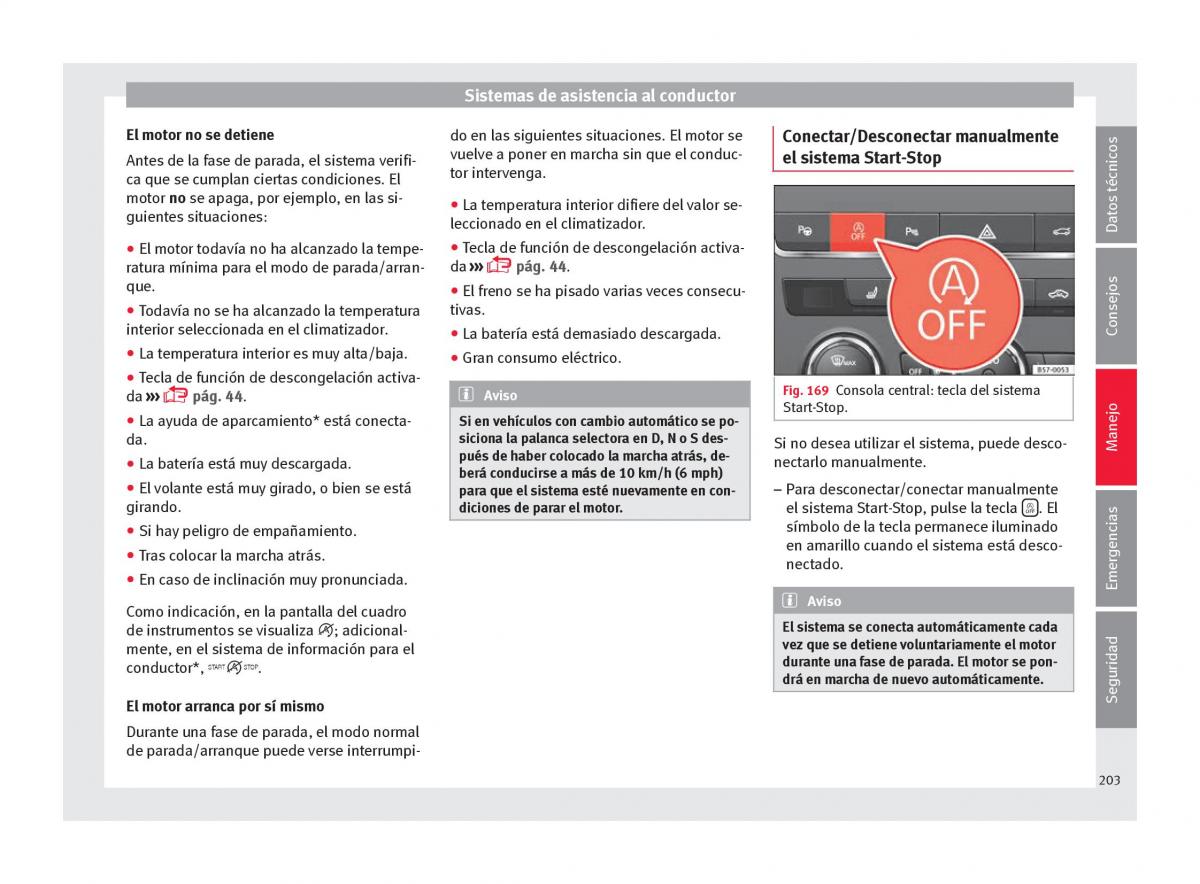 Seat Ateca manual del propietario / page 205