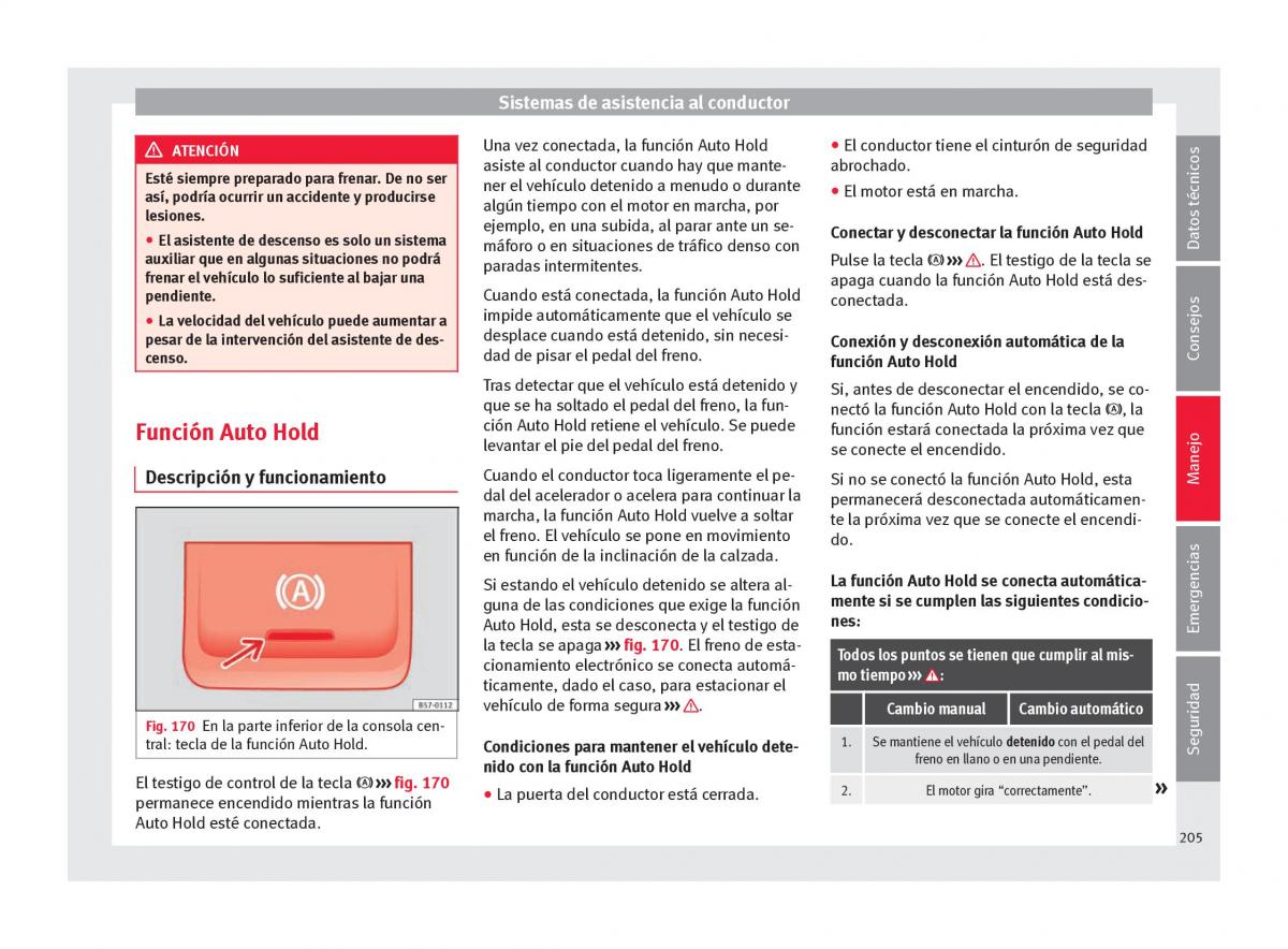 Seat Ateca manual del propietario / page 207