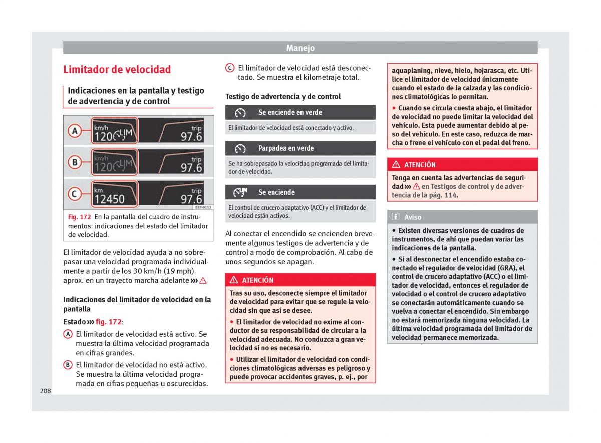 Seat Ateca manual del propietario / page 210