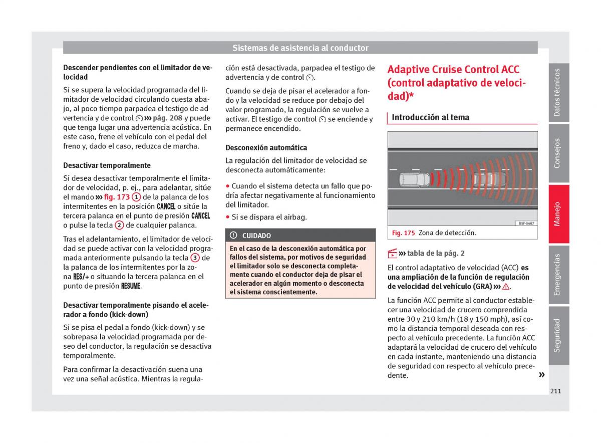 Seat Ateca manual del propietario / page 213