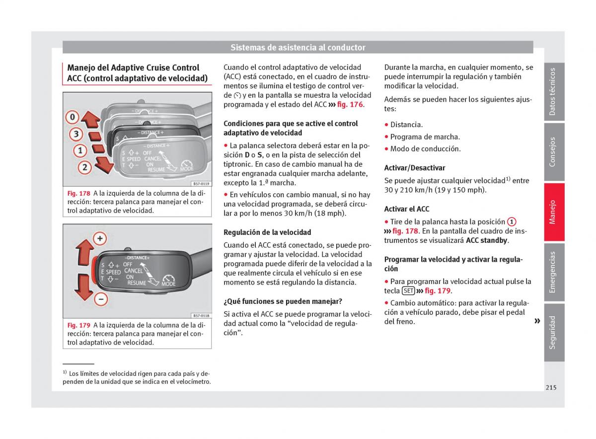 Seat Ateca manual del propietario / page 217