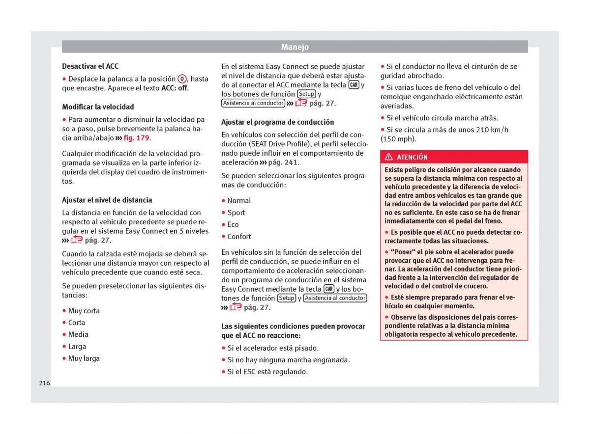 Seat Ateca manual del propietario / page 218