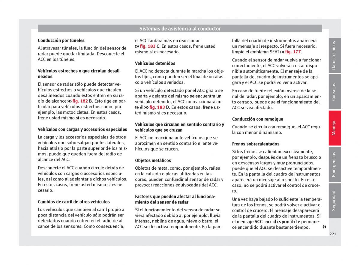 Seat Ateca manual del propietario / page 223