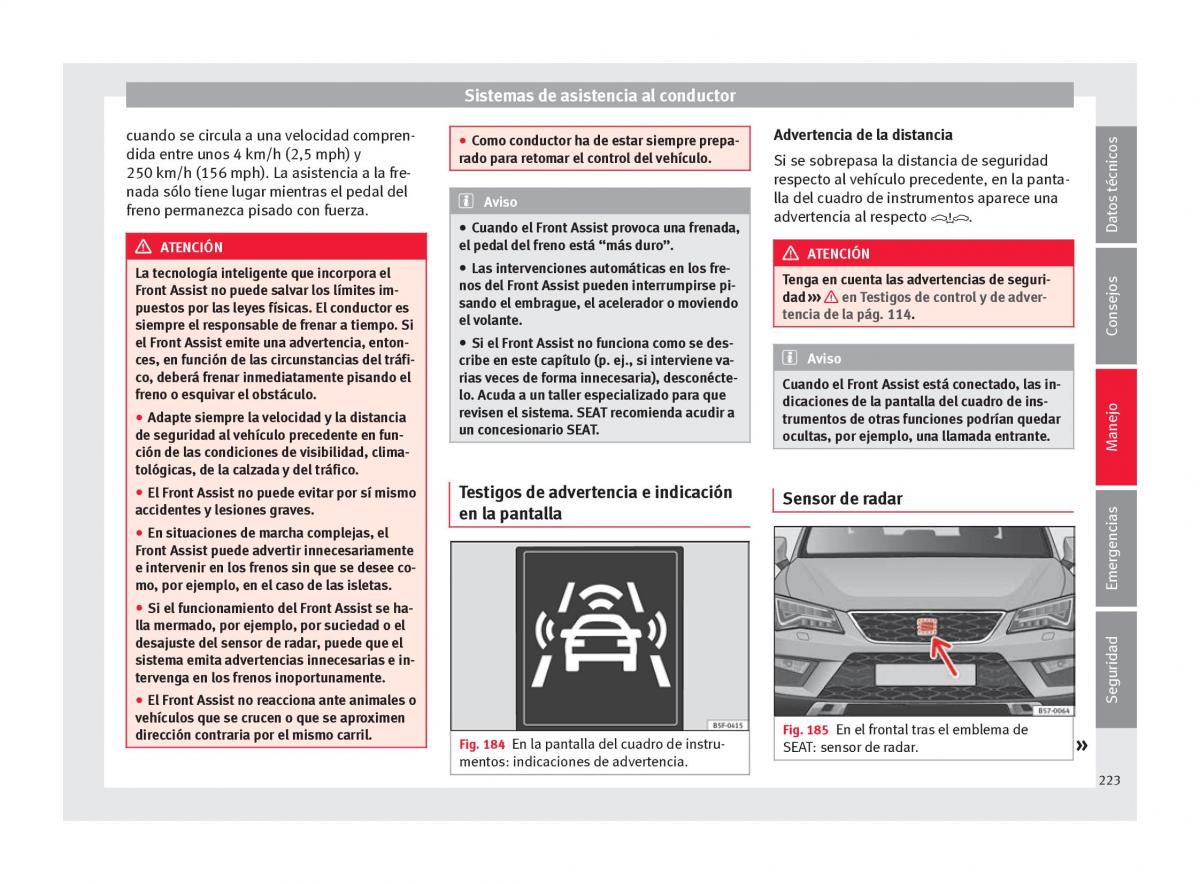 Seat Ateca manual del propietario / page 225