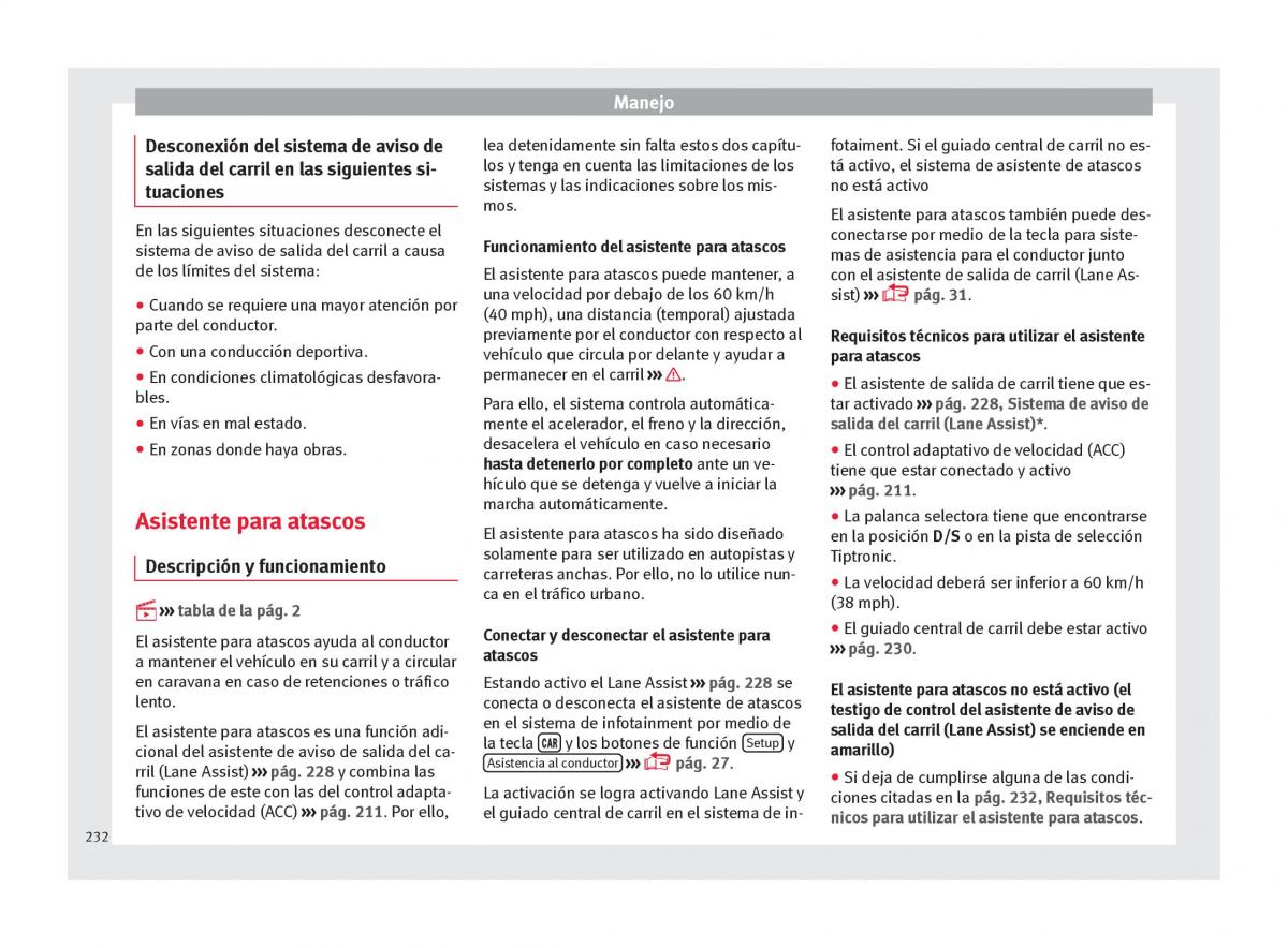 Seat Ateca manual del propietario / page 234