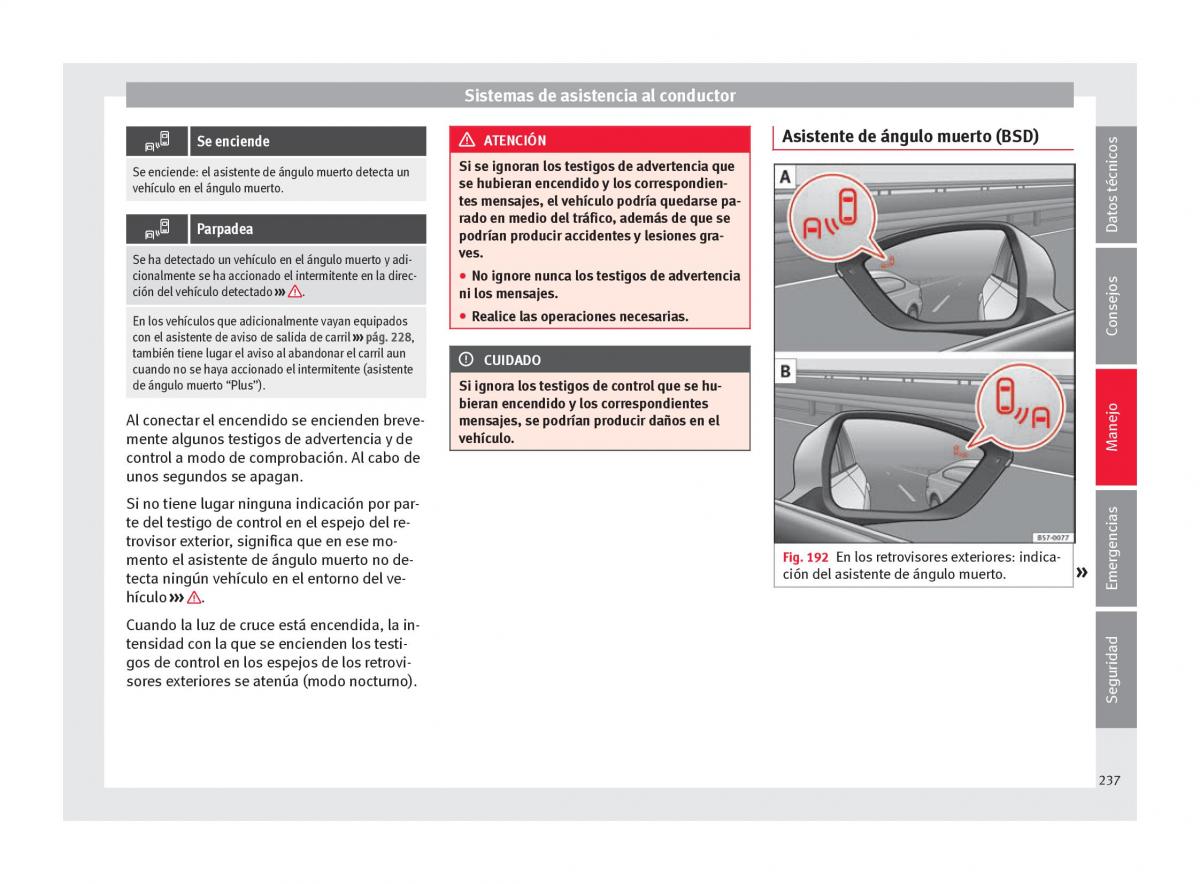 Seat Ateca manual del propietario / page 239