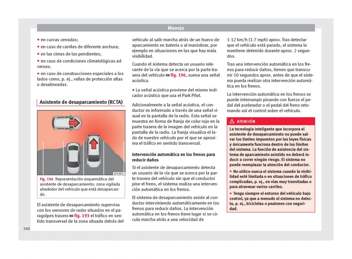 Seat Ateca manual del propietario / page 242