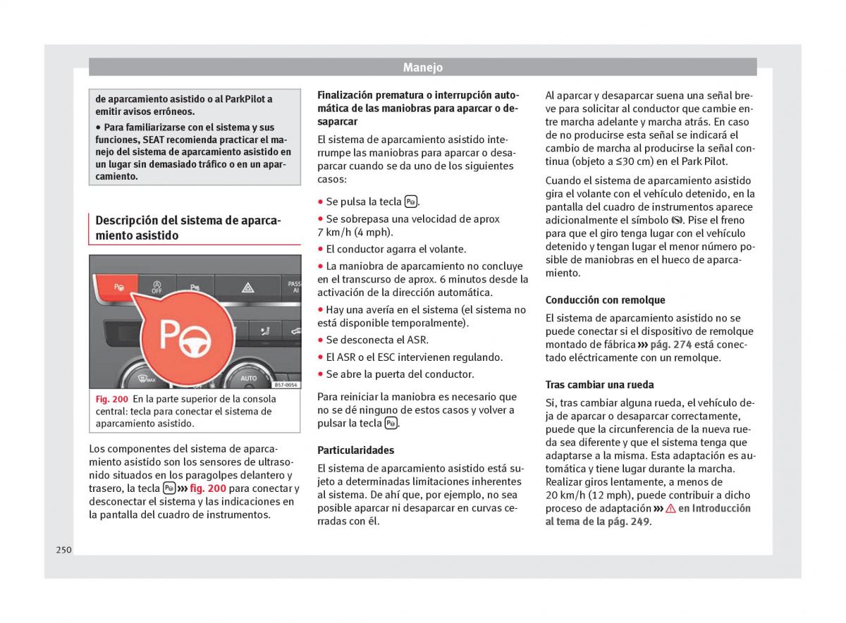 Seat Ateca manual del propietario / page 252