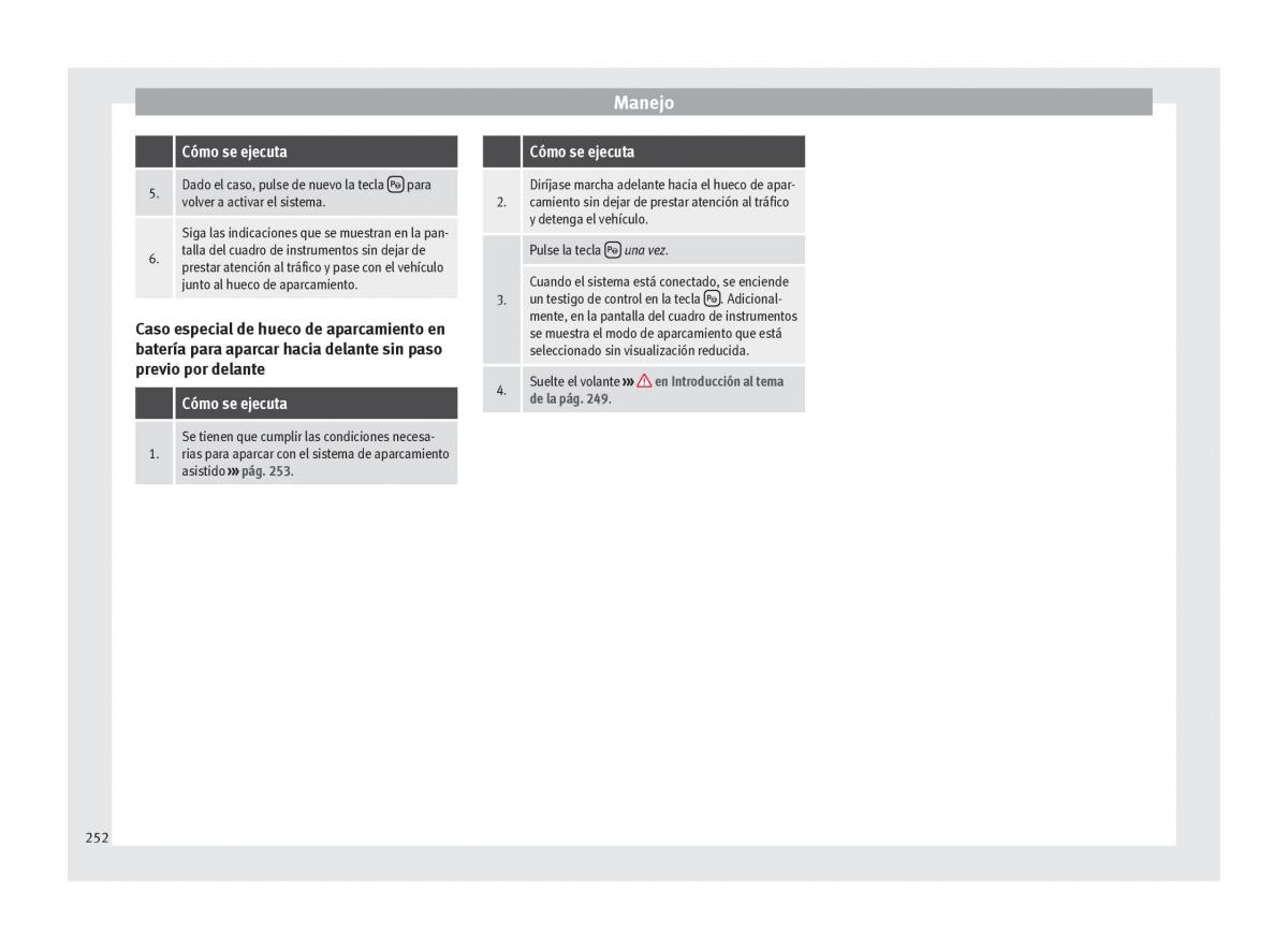 Seat Ateca manual del propietario / page 254