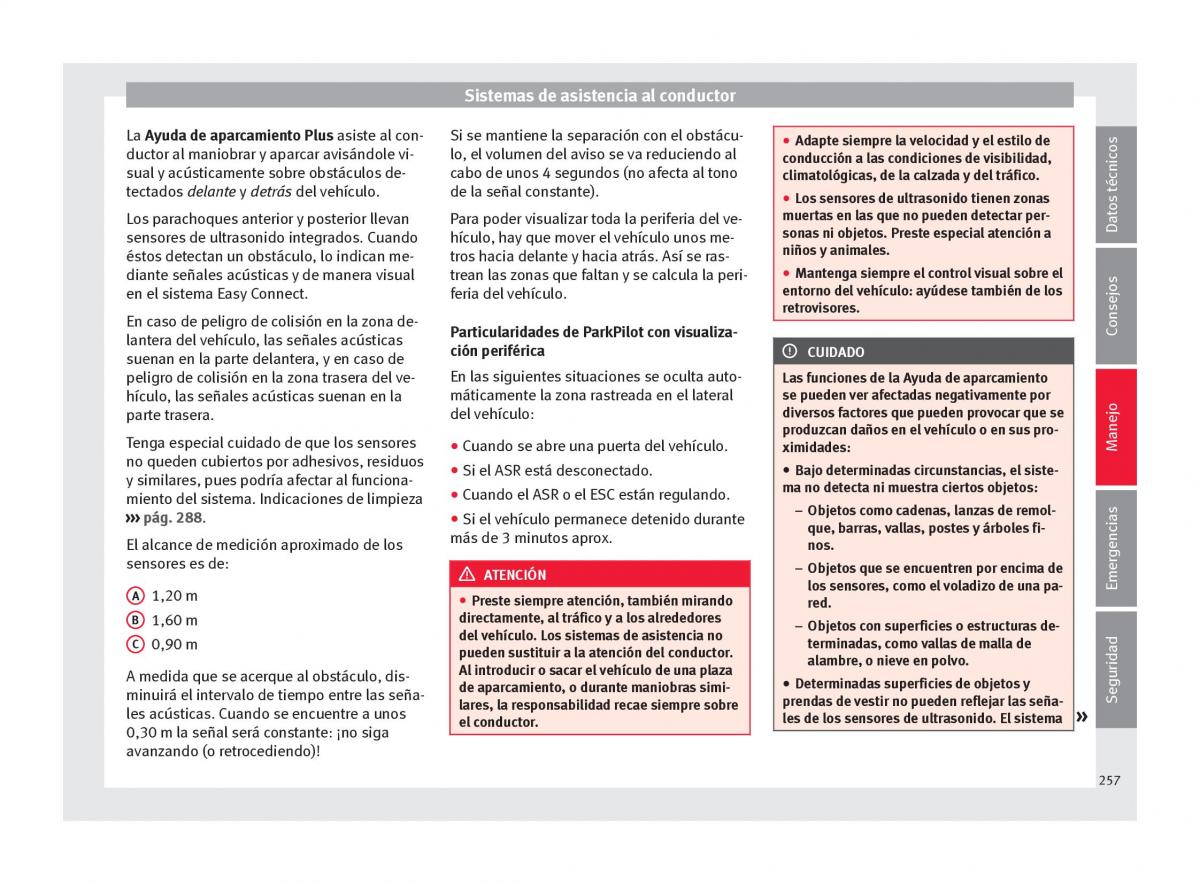 Seat Ateca manual del propietario / page 259