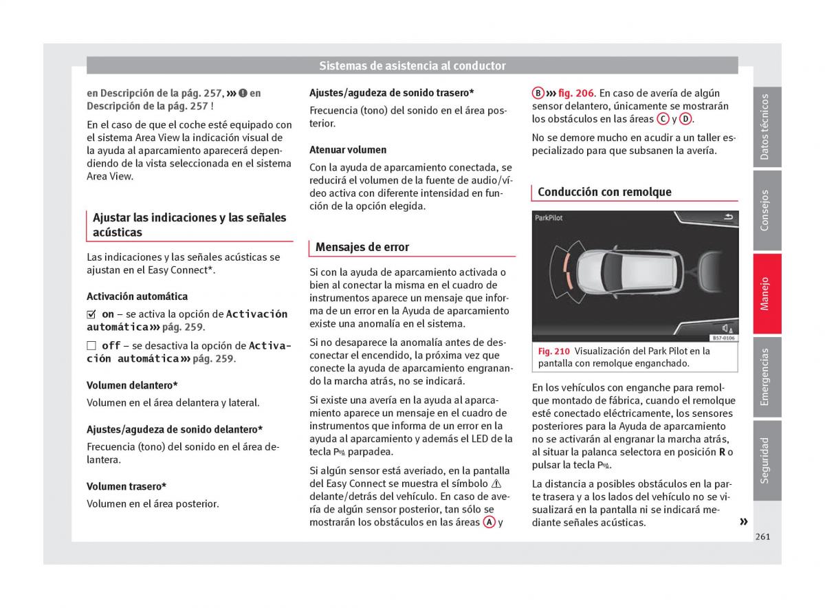 Seat Ateca manual del propietario / page 263