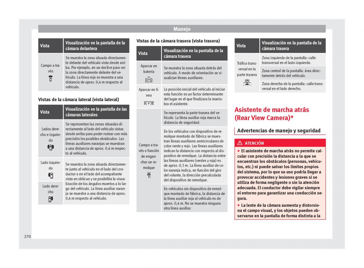 Seat Ateca manual del propietario / page 272