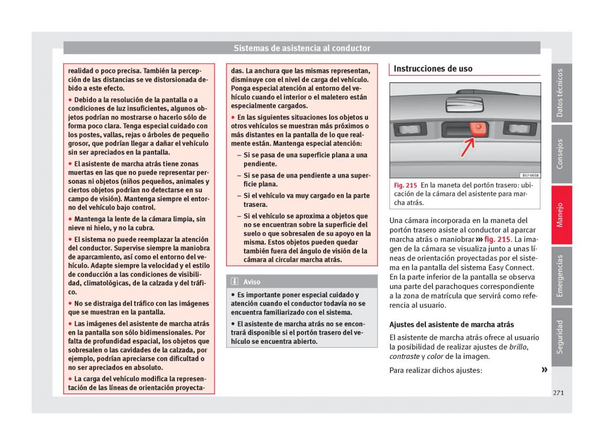 Seat Ateca manual del propietario / page 273