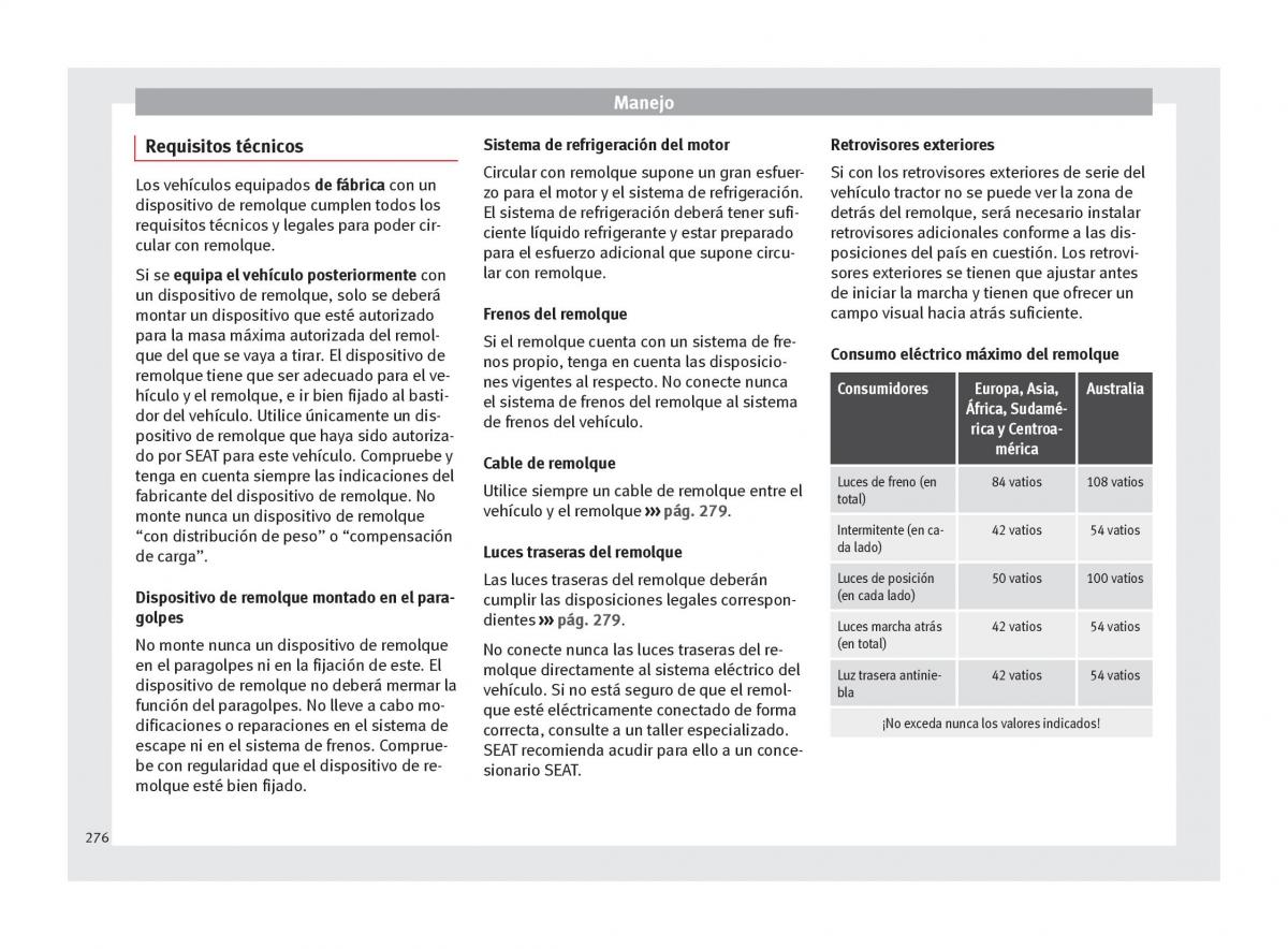 Seat Ateca manual del propietario / page 278