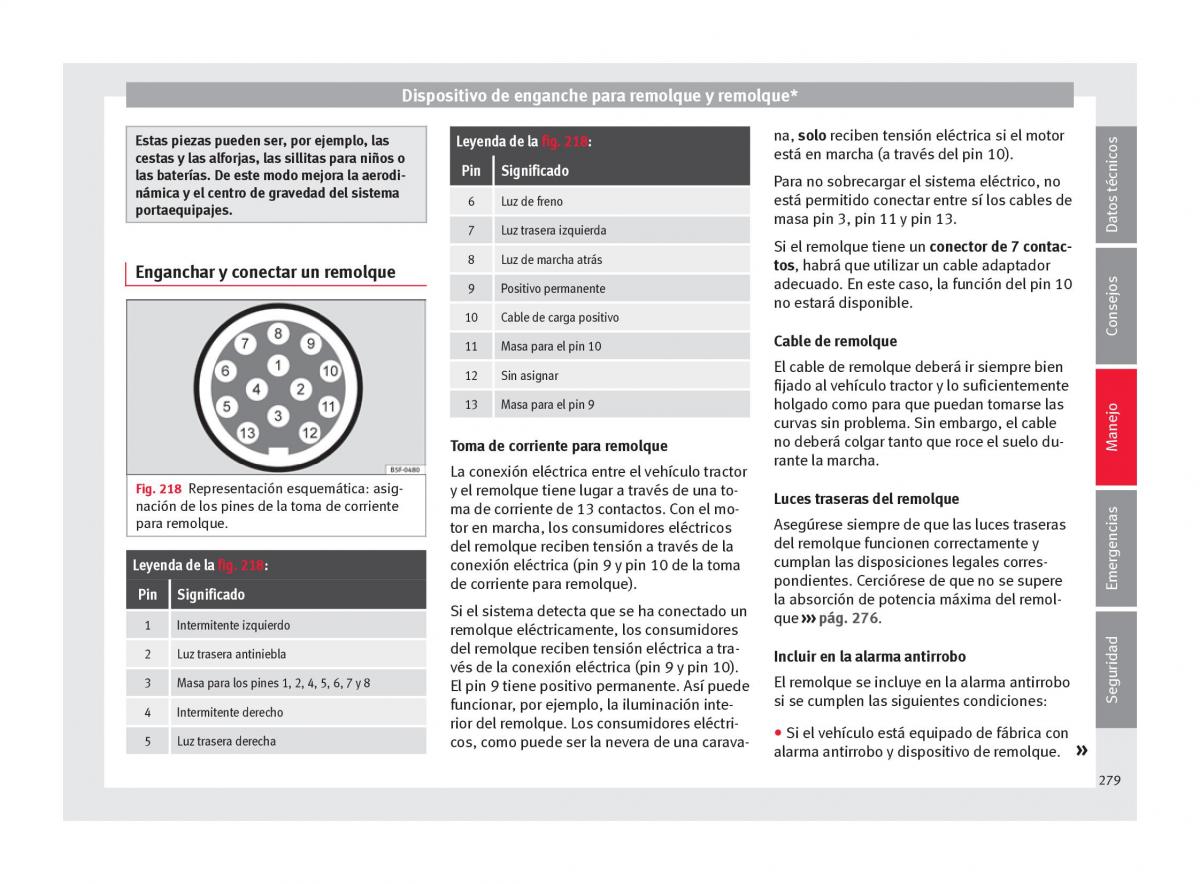 Seat Ateca manual del propietario / page 281