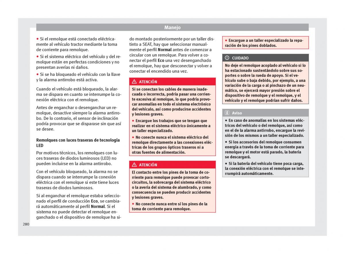 Seat Ateca manual del propietario / page 282