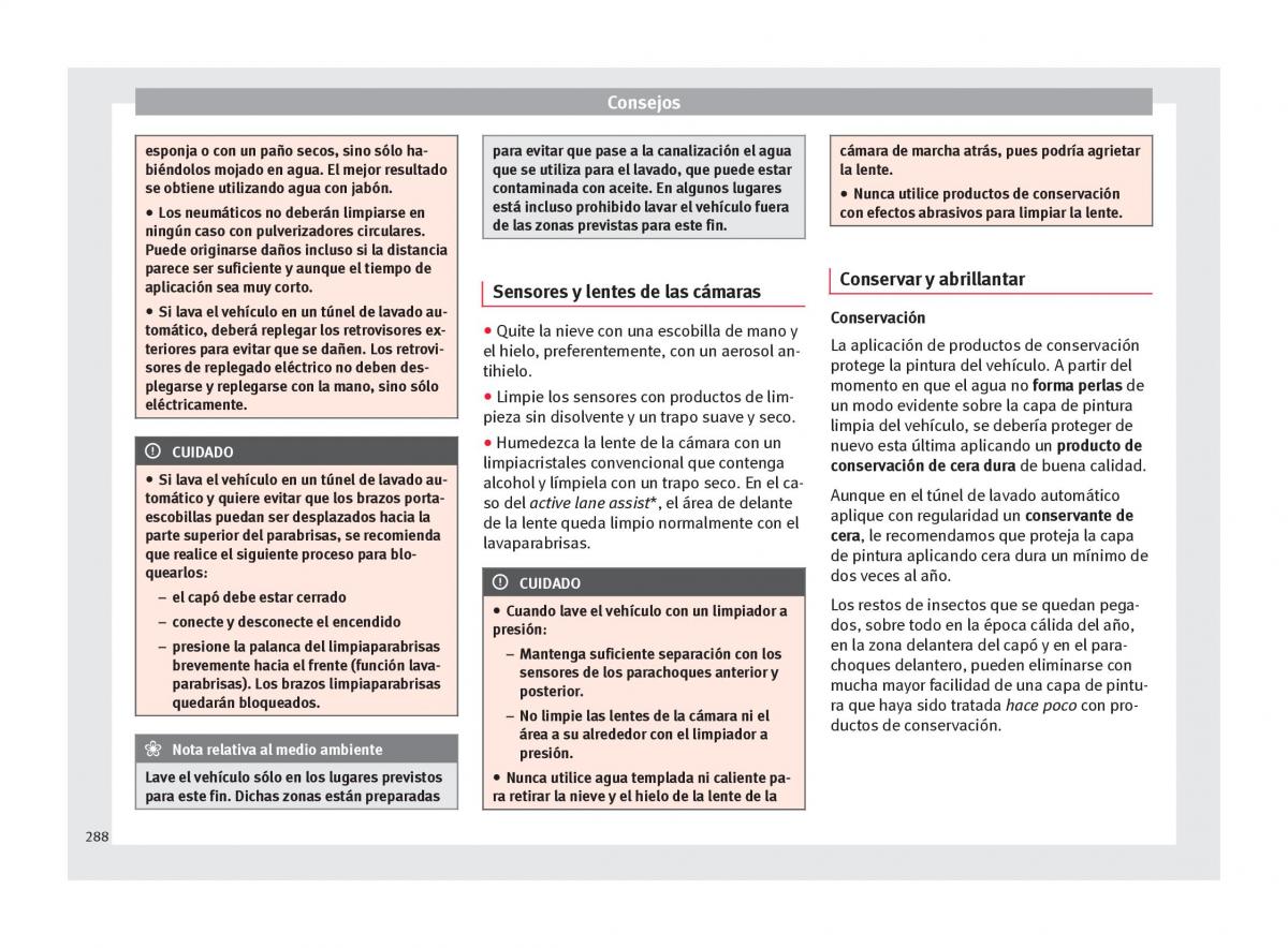 Seat Ateca manual del propietario / page 290