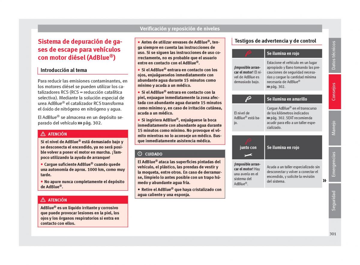 Seat Ateca manual del propietario / page 303