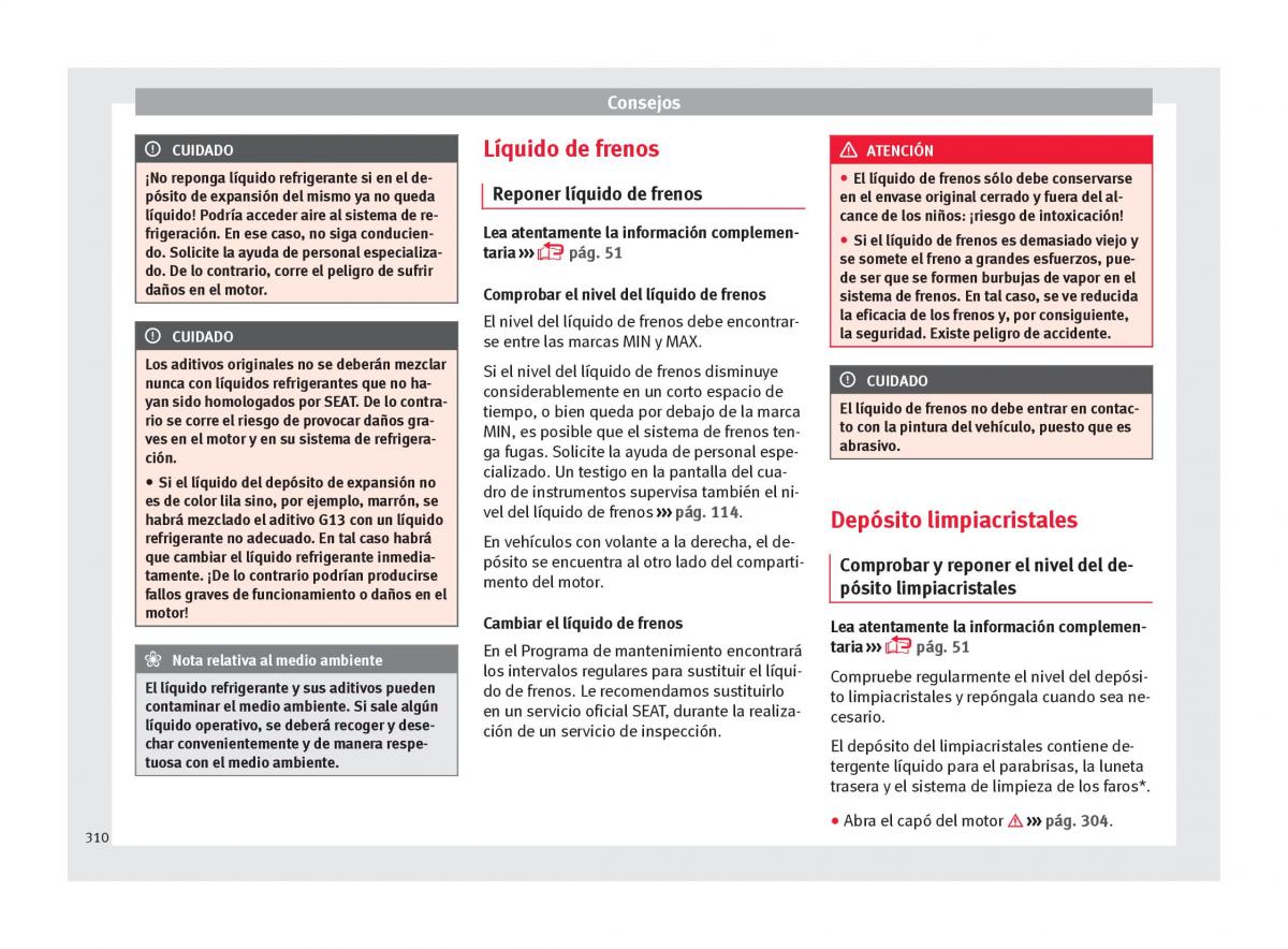 Seat Ateca manual del propietario / page 312