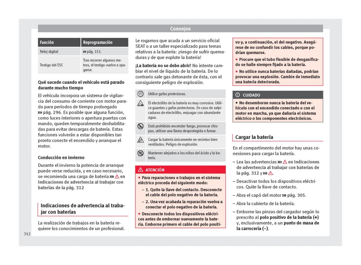 Seat Ateca manual del propietario / page 314