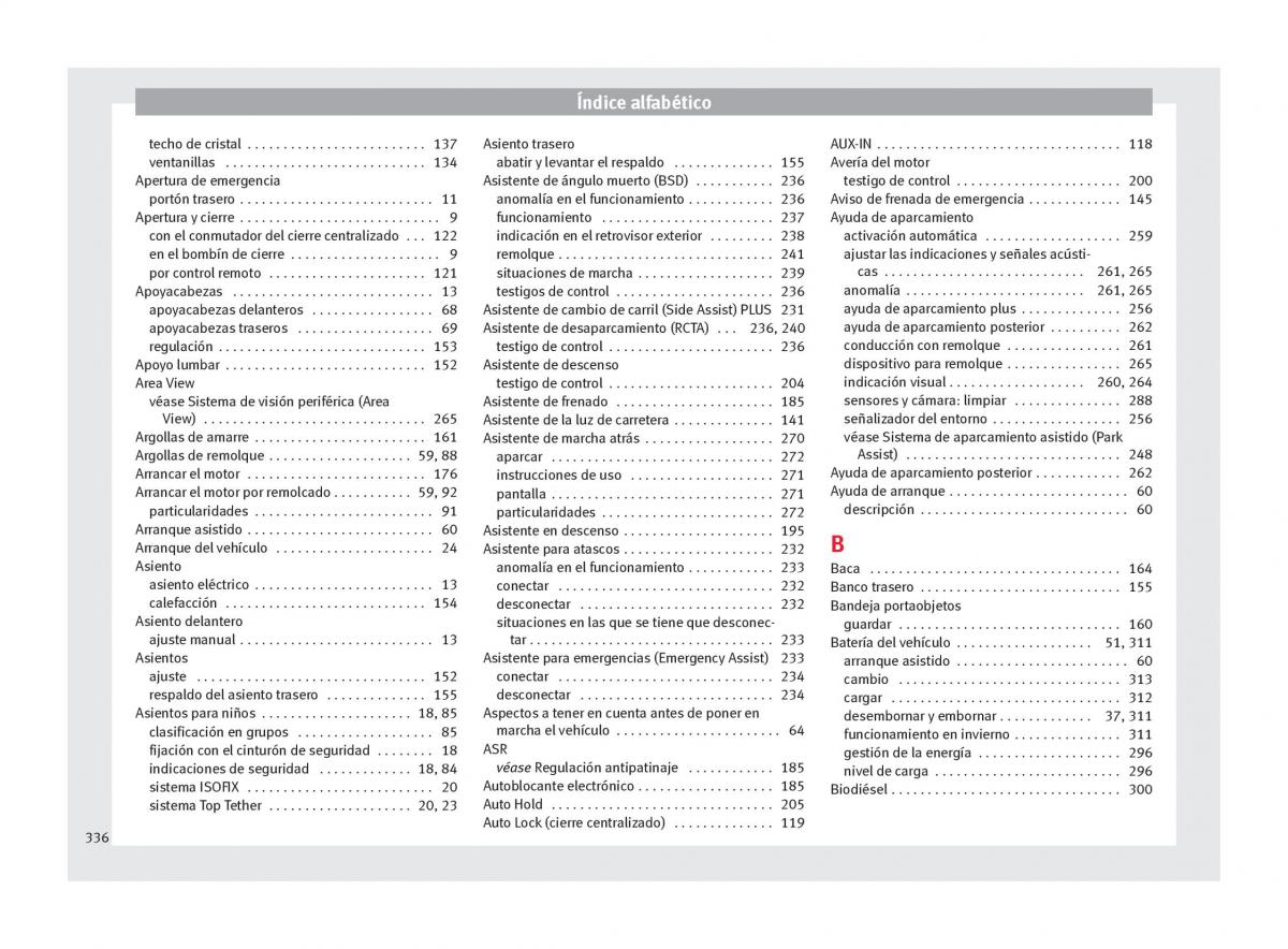 Seat Ateca manual del propietario / page 338