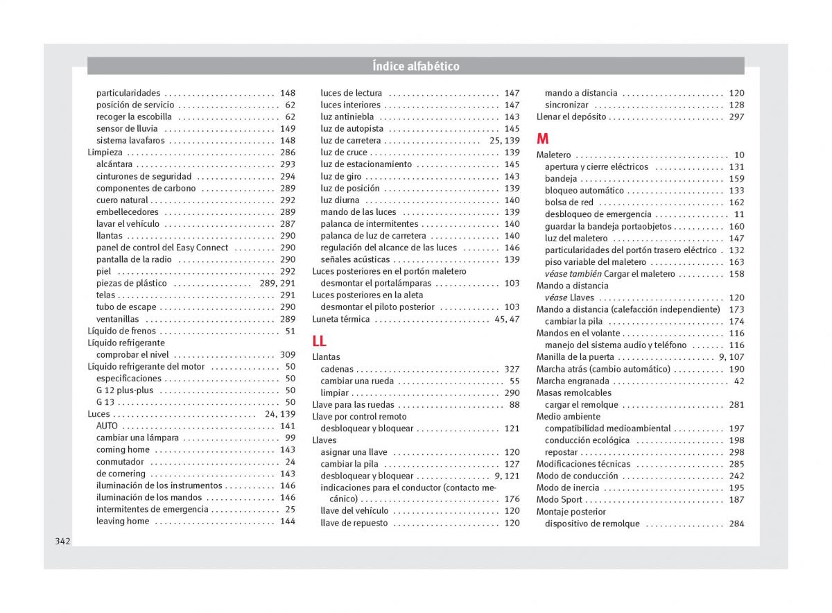 Seat Ateca manual del propietario / page 344