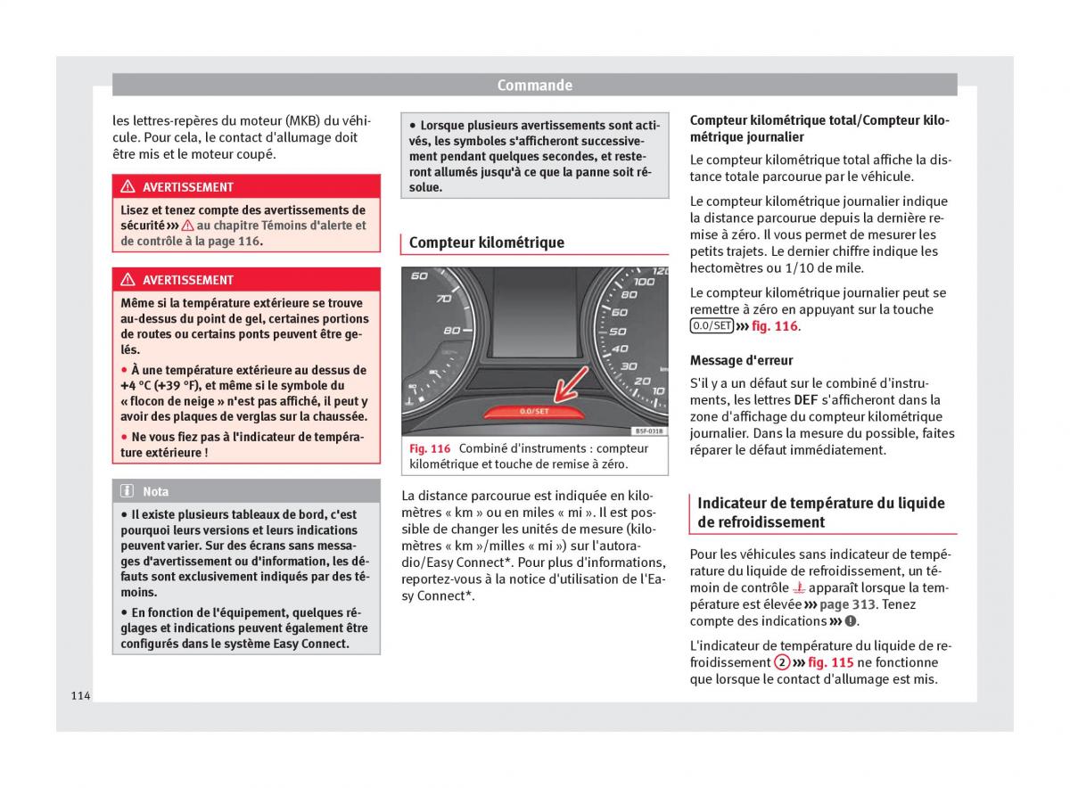 Seat Ateca manuel du proprietaire / page 116