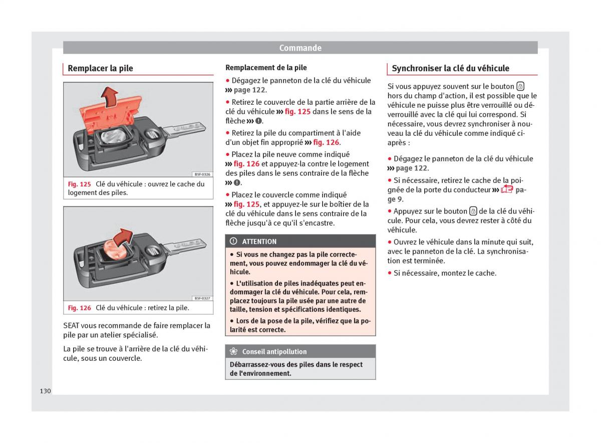 manuel du propriétaire  Seat Ateca manuel du proprietaire / page 132