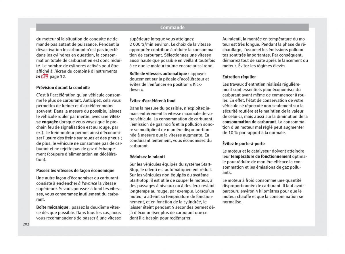 manuel du propriétaire  Seat Ateca manuel du proprietaire / page 204