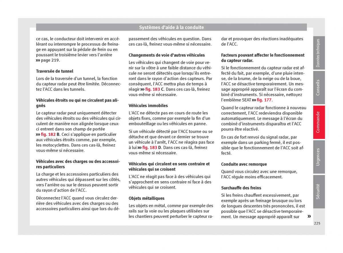 manuel du propriétaire  Seat Ateca manuel du proprietaire / page 227