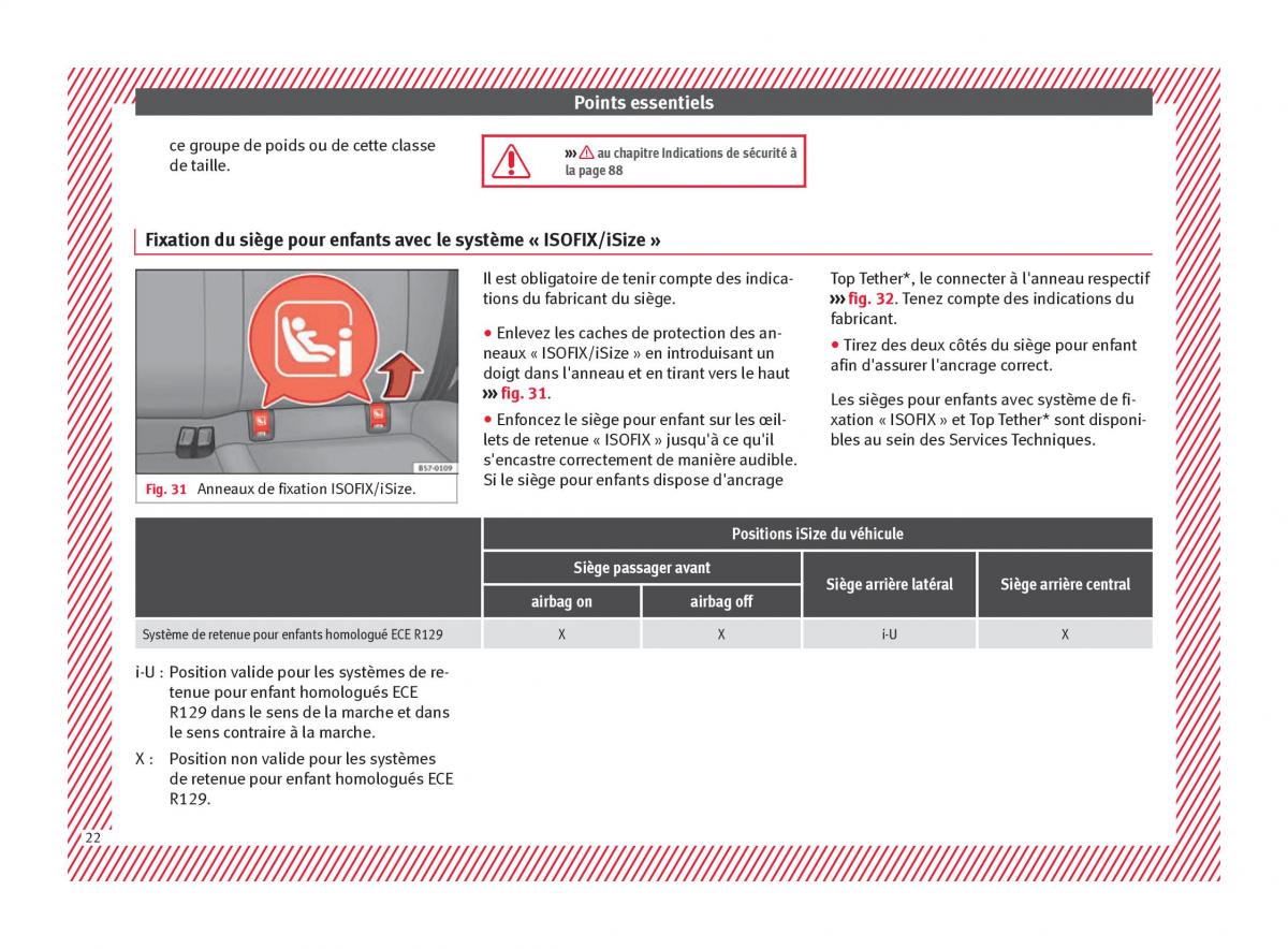 manuel du propriétaire  Seat Ateca manuel du proprietaire / page 24