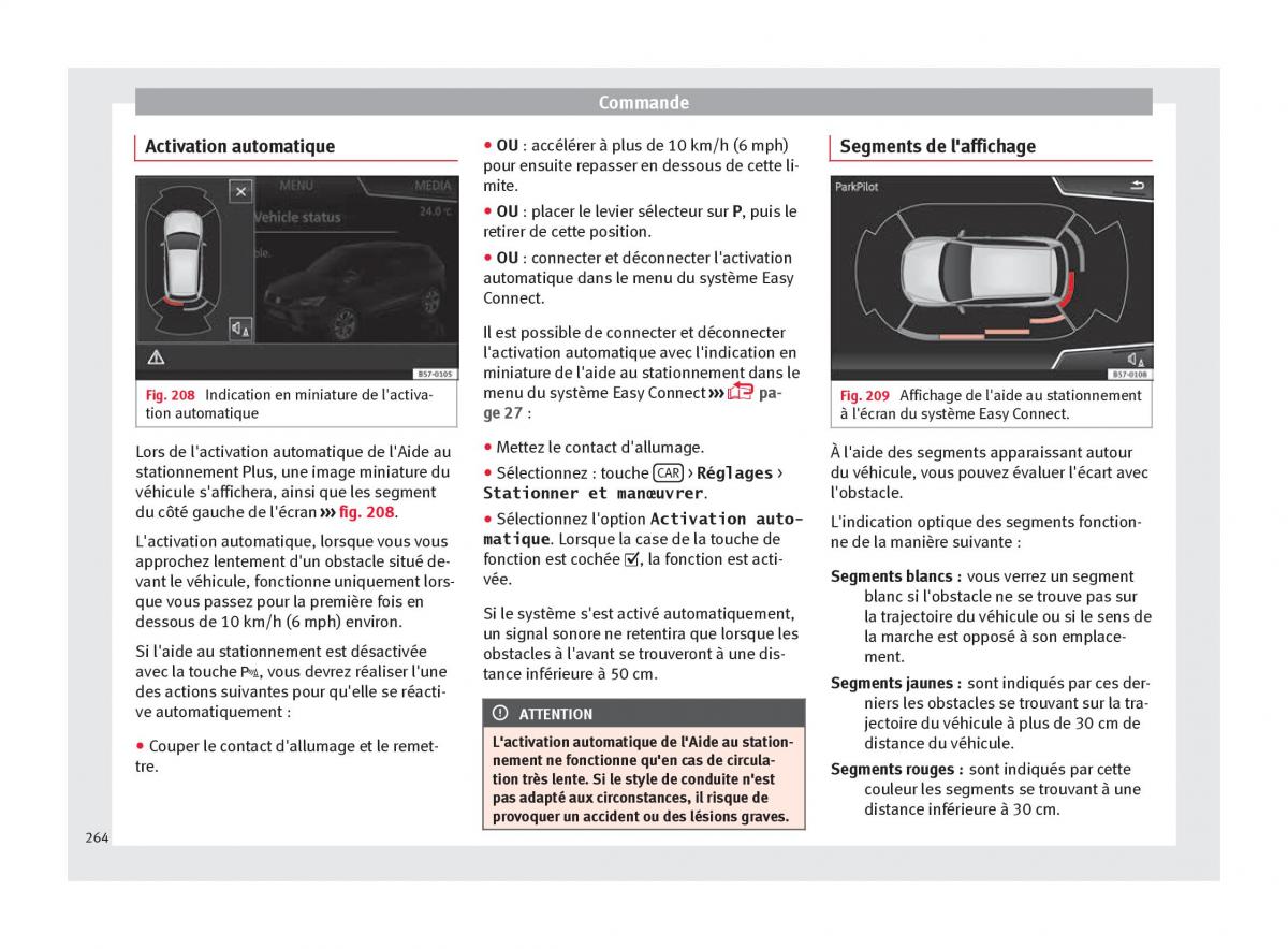 manuel du propriétaire  Seat Ateca manuel du proprietaire / page 266