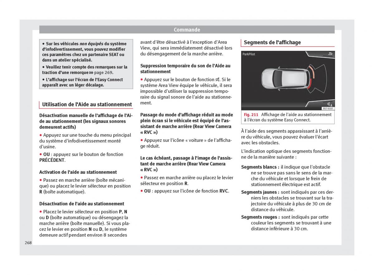 manuel du propriétaire  Seat Ateca manuel du proprietaire / page 270