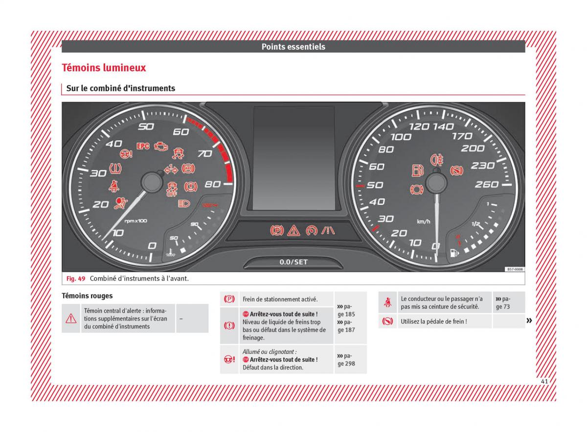 manuel du propriétaire  Seat Ateca manuel du proprietaire / page 43