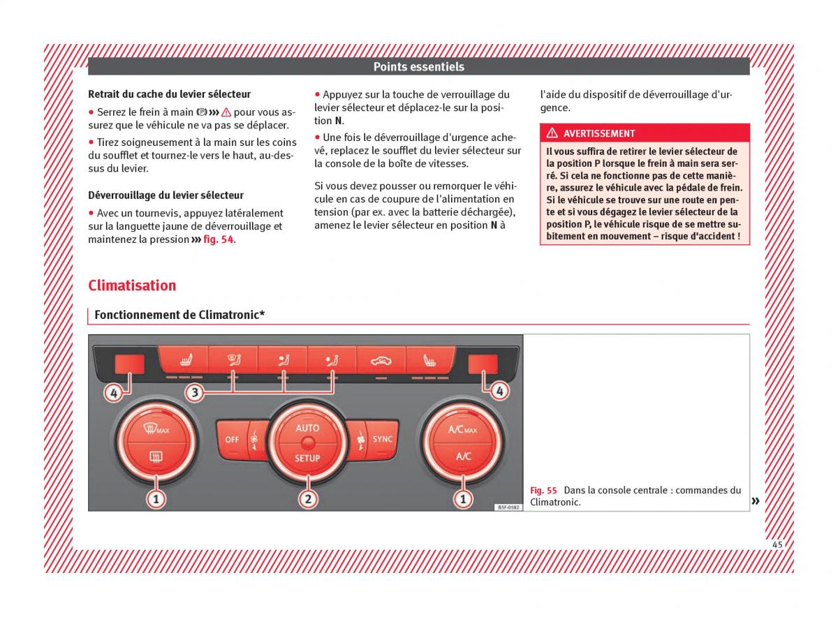 manuel du propriétaire  Seat Ateca manuel du proprietaire / page 47