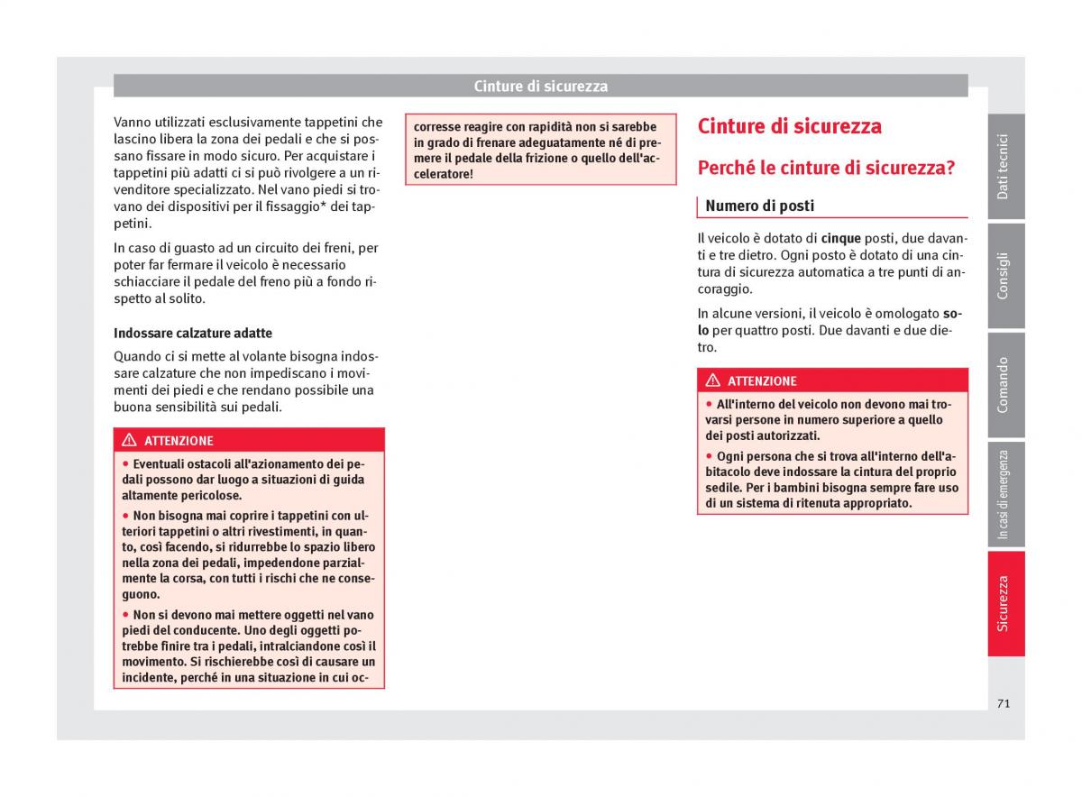 Seat Ateca manuale del proprietario / page 73