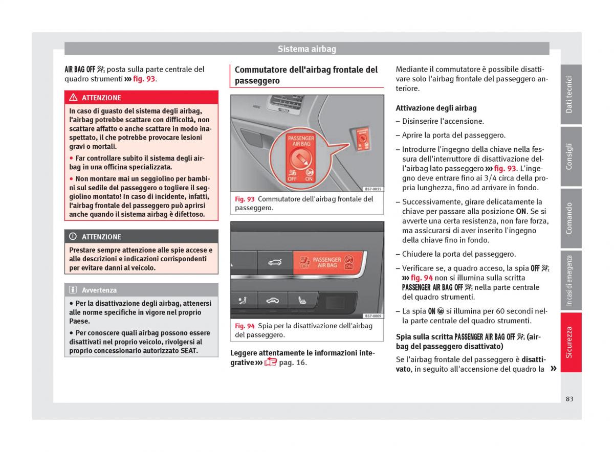 Seat Ateca manuale del proprietario / page 85