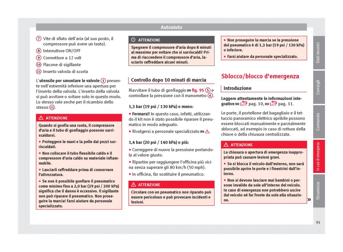 Seat Ateca manuale del proprietario / page 93