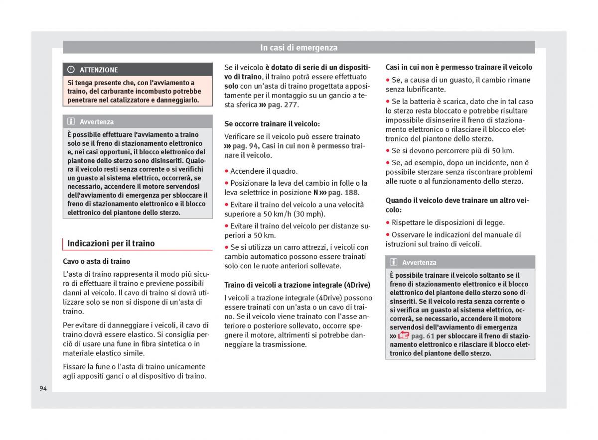 Seat Ateca manuale del proprietario / page 96