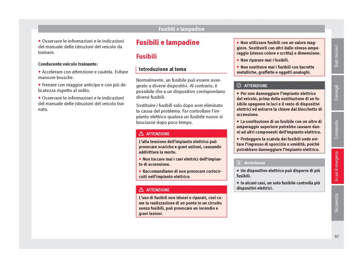 Seat Ateca manuale del proprietario / page 99