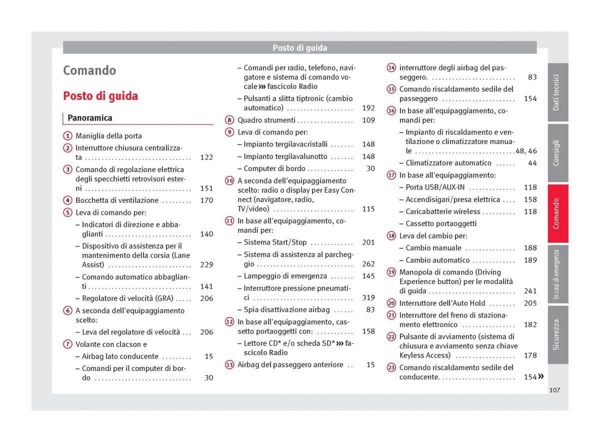 Seat Ateca manuale del proprietario / page 109