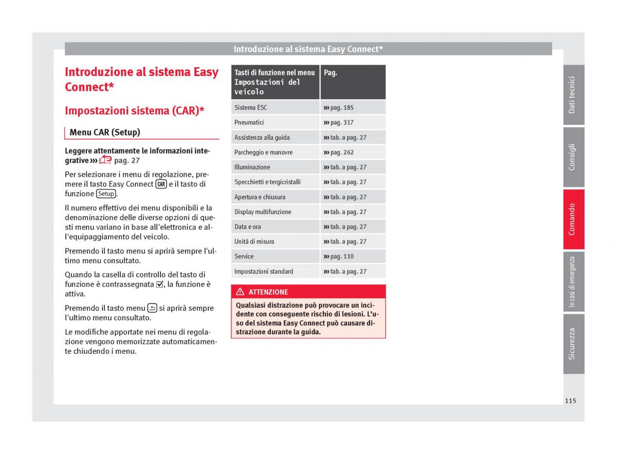 Seat Ateca manuale del proprietario / page 117