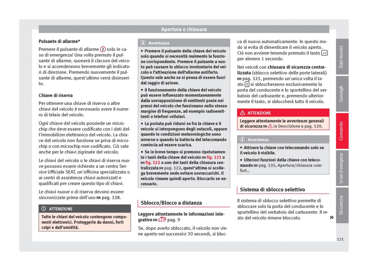 Seat Ateca manuale del proprietario / page 123