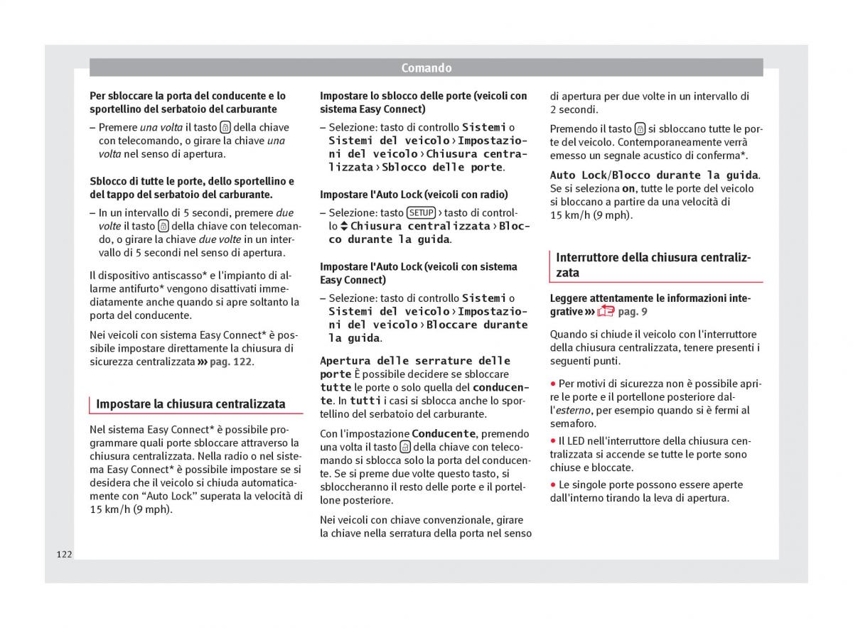 Seat Ateca manuale del proprietario / page 124