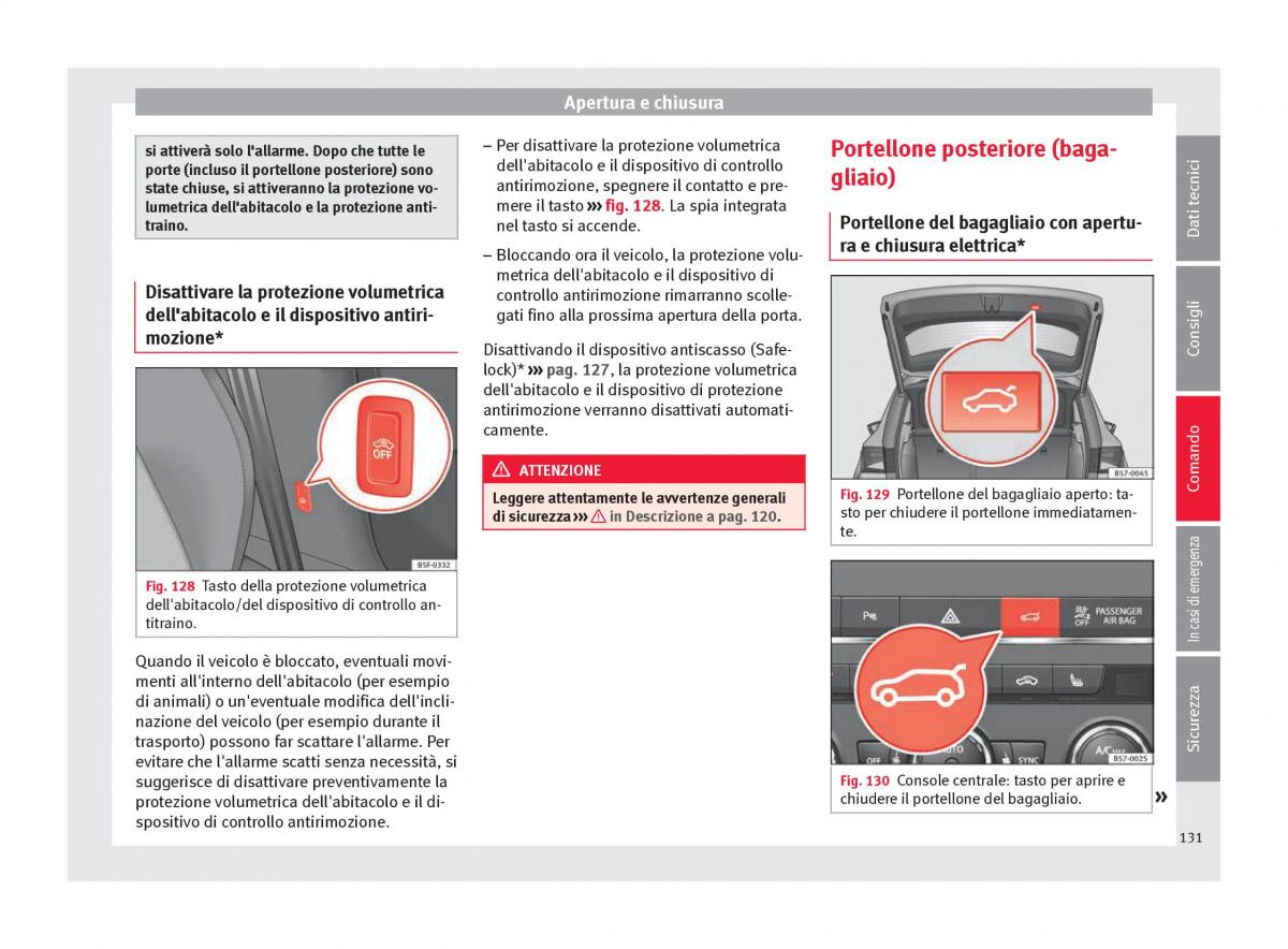 Seat Ateca manuale del proprietario / page 133