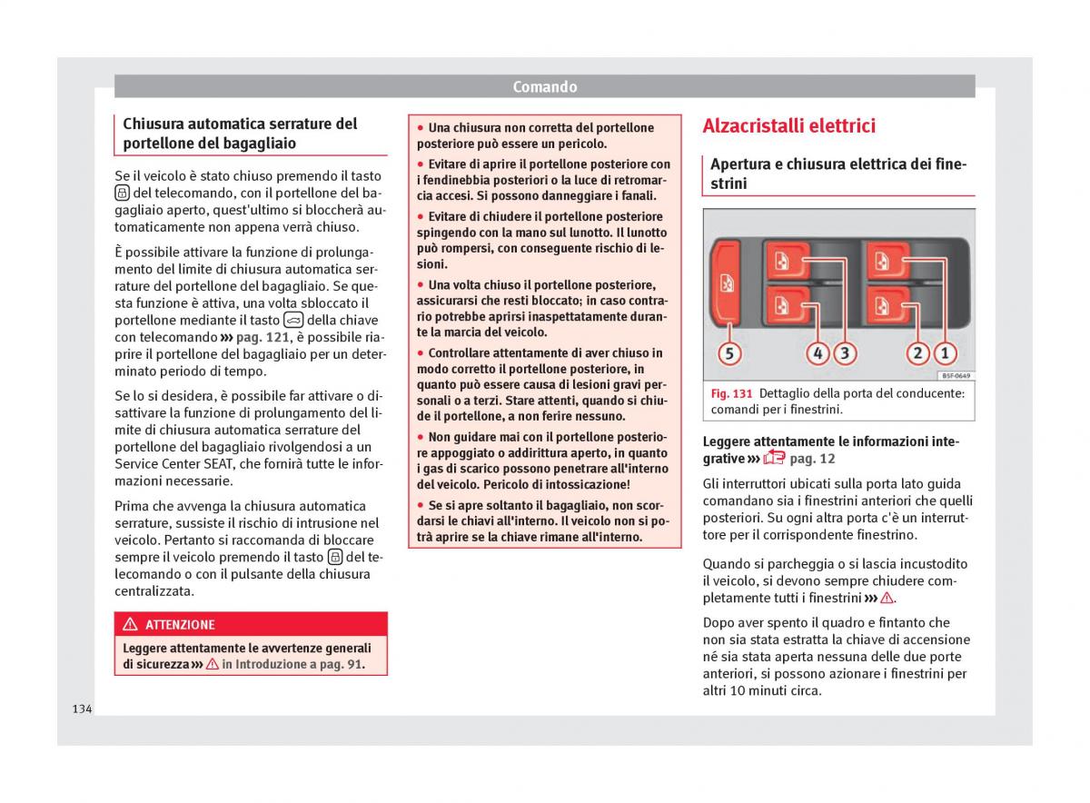 Seat Ateca manuale del proprietario / page 136